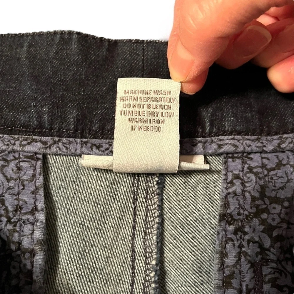 Soft Surroundings Dark Blue Wash Denim Trousers Size 10 Tall
